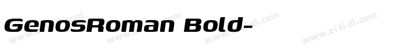 GenosRoman Bold字体转换
